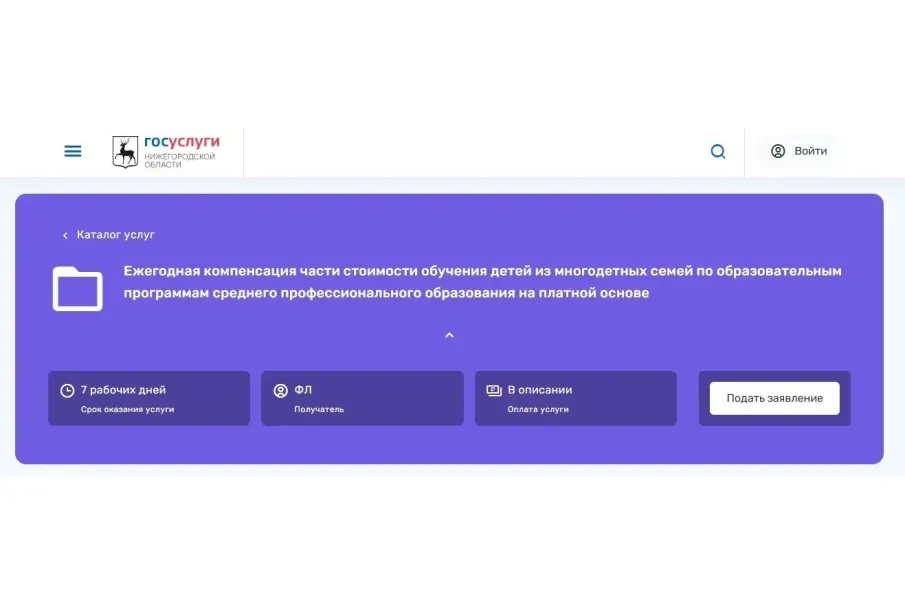 Многодетные семьи Нижегородской области могут оформить в онлайн-формате компенсацию части платного обучения детей в техникумах